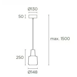 LEDS-C4 KHOI lampa wisząca LED 19,5W biała, szara