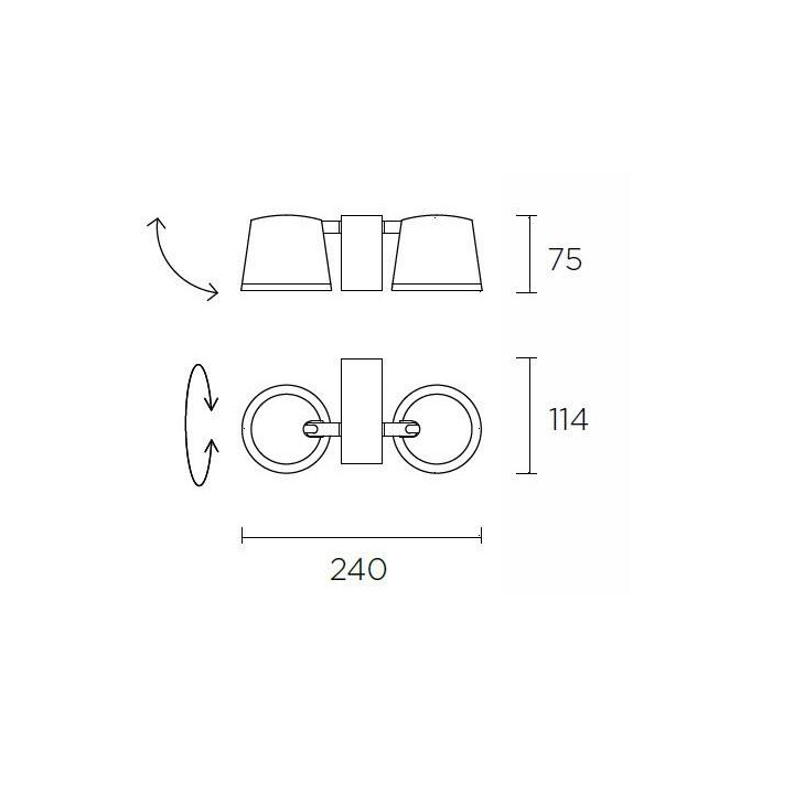 LEDS-C4 DRONE 05-5307 lampa LED 2x7W ścienna, sufitowa