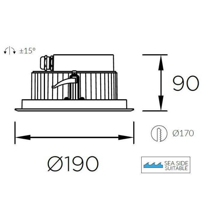 LEDS-C4 GEA POWER LED 18W oprawa do sufit&oacute;w IP66