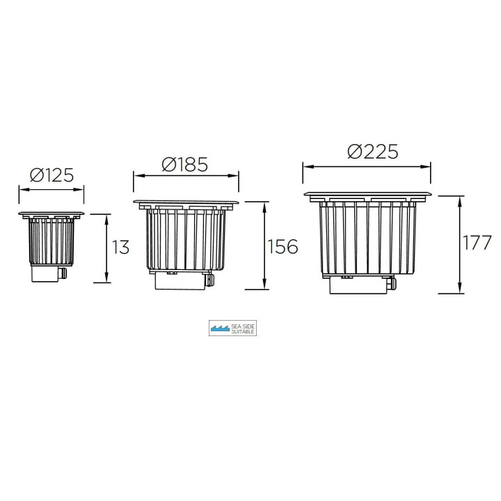 LEDS-C4 GEA COB LED 9W, 16W, 23W up-light recessed IP67