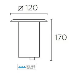 LEDS-C4 Gea GU10 55-9281-CA-37 najazdowa kwadratowa 230V