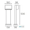 LEDS-C4 DIAGO 55-9873-Z5-CL bollard lamp LED 5W IP65 50cm