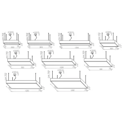 AQFORM BIG SIZE next square LED zwieszany 50278