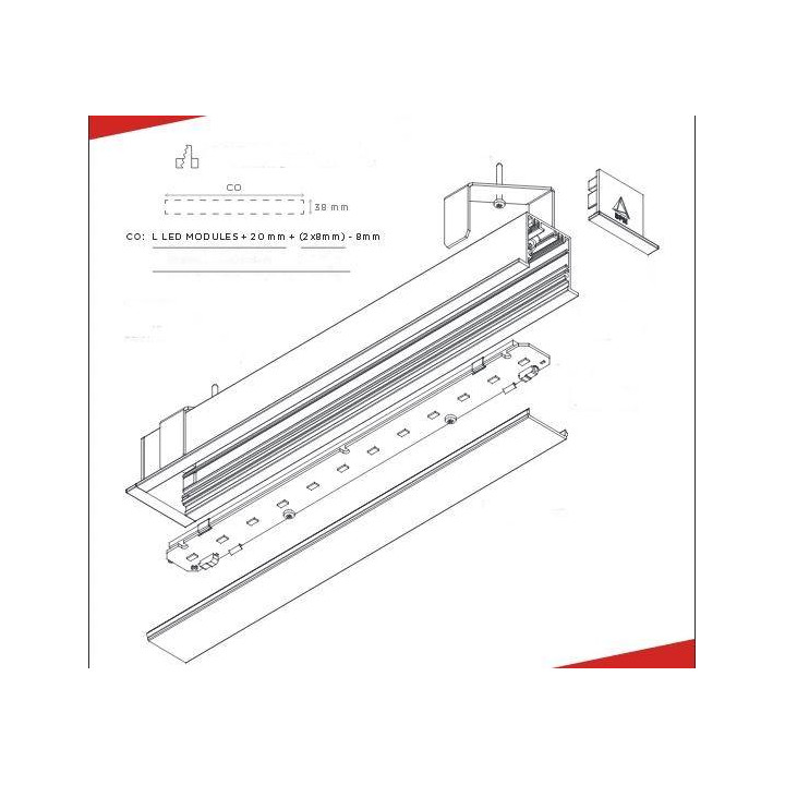 BPM ALBA 10211.RF recessed LED with frame