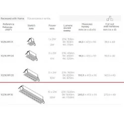 BPM LENT MODULAR recessed lamp 10W 10216.RF