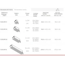 BPM LENT MODULAR recessed lamp 20W 10216.RF