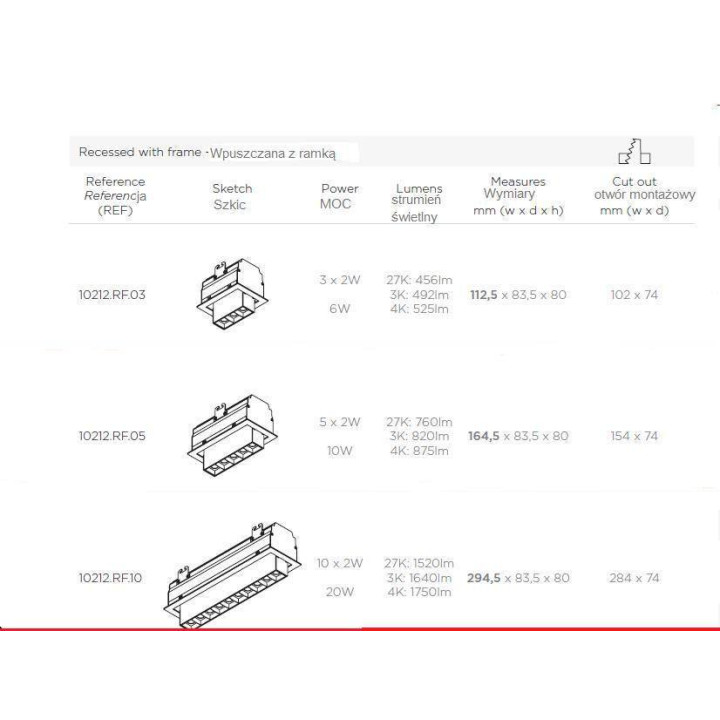BPM LENT MOTION wpuszczana 10212.RF 10x2W
