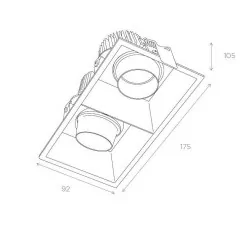 BPM TARREGA TWINS 2x 11W 20119 LED CREE white, black