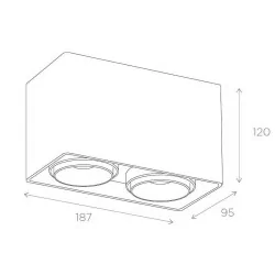 BPM MARTORELL CUBE 20133 surface 2x12W LED CREE black, white