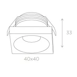 BPM KLEE 20128 recessed lamp LED CREE square