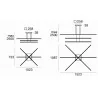 LINEA LIGHT Straight_P3 Pedant lamp LED white, black 102cm, 152cm