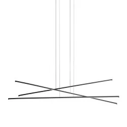 LINEA LIGHT Straight_P3 Pedant lamp LED white, black 102cm, 152cm