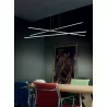 LINEA LIGHT Straight_P3 Pedant lamp LED white, black 102cm, 152cm