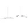 LINEA LIGHT Straight_P3 Pedant lamp LED white, black 102cm, 152cm