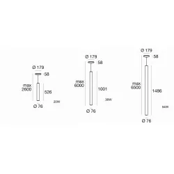 LINEA LIGHT Tu-V 8842, 8843, 8844 wisząca lampa LED
