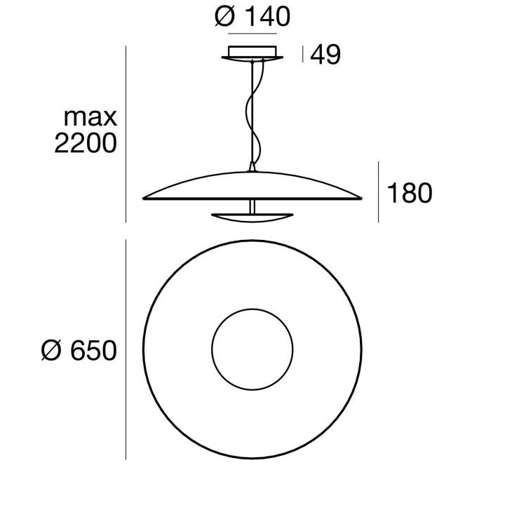 LINEA LIGHT Horizon P 90286 wisząca lampa LED