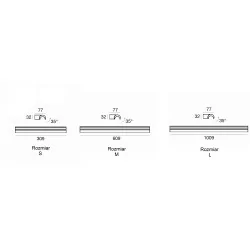 LINEA LIGHT Halfpipe 9800/1/2/3/4/5 kinkiet LED IP44 31cm, 61cm, 101cm