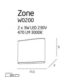 MAXlight  ZONE I W0200 IP44  6W 230V white