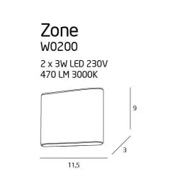 MAXlight ZONE I W0200 kinkiet IP44