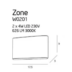 MAXlight  ZONE I W0200 IP44  6W 230V white