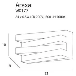 MAXlight Araxa W0177 LED wall light white