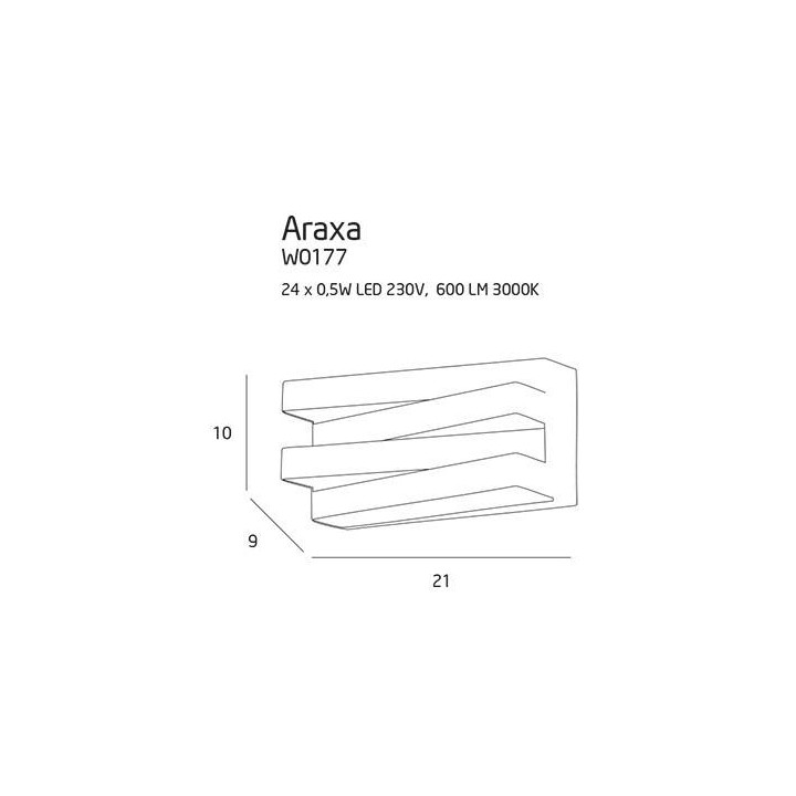 MAXlight Araxa  W0177 Kinkiet biały LED