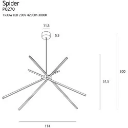 MAXlight Spider P0270 Lampa wisząca LED