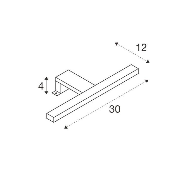 SLV Dorisa lampa nad lustro IP44 30cm, 50cm