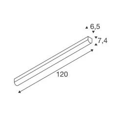 SLV Bena 28W, 38W biała lampa sufitowa LED 3000K,40000K 120-150cm