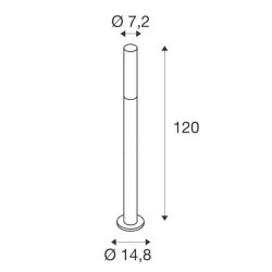 SLV Aponi lampa zewnętrzna stojąca ogrodowa 90cm lub 120cm LED 8W