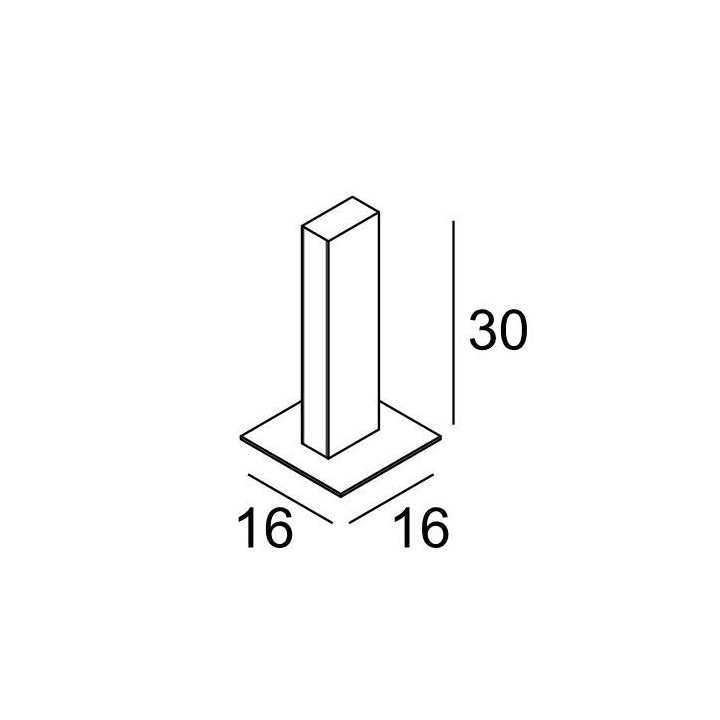SLV H-Pol Single outdoor lamp with LED in two sizes 30cm or 60cm