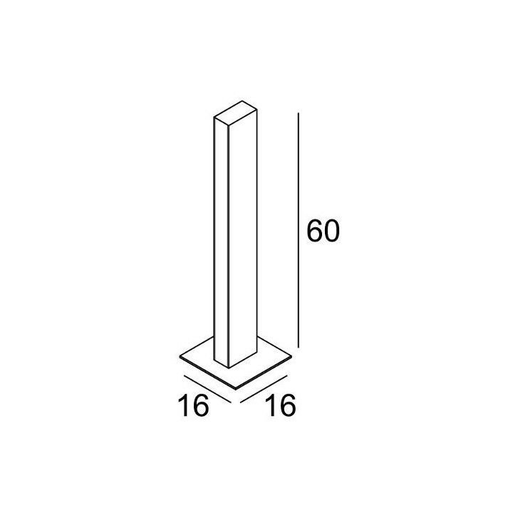 SLV H-Pol Single outdoor lamp with LED in two sizes 30cm or 60cm