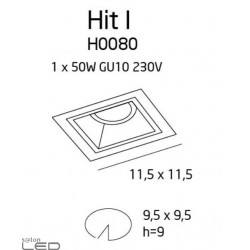 Maxlight HIT I  H0080 oprawa podtynkowa 1x50W GU10