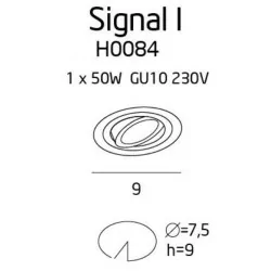 Maxlight Signal I GU10  H0084 230V sufitowa ruchoma