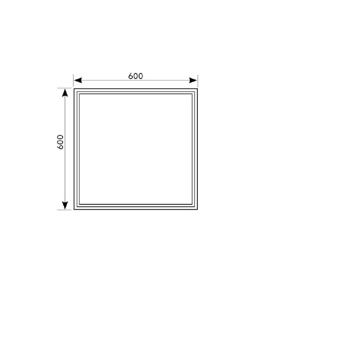 Panel LED NELIO power 40W 60cmx60cm 4000K, 6000K