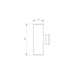Kobi Quazar 3 wall light for outside IP44