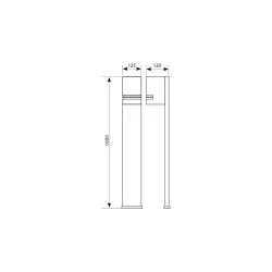 Kobi Quazar 11 wall light for outside IP44 black or grey