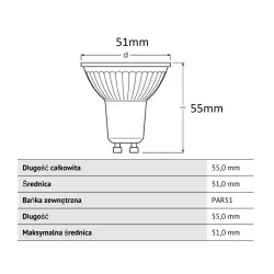 Bulb LED Osram 6,5W 2700K warm white