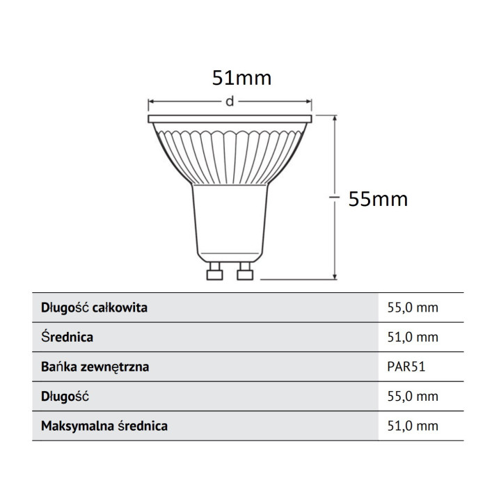 Żar&oacute;wka LED Osram Gu10 4,6W