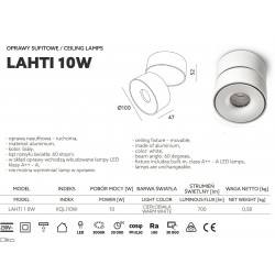 Kobi LAHTI LED 10W, 14W surface white
