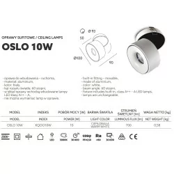 Kobi OSLO LED 10W, 14W recessed white