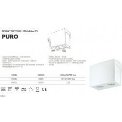 KOBI PURO square surface 2xGU10