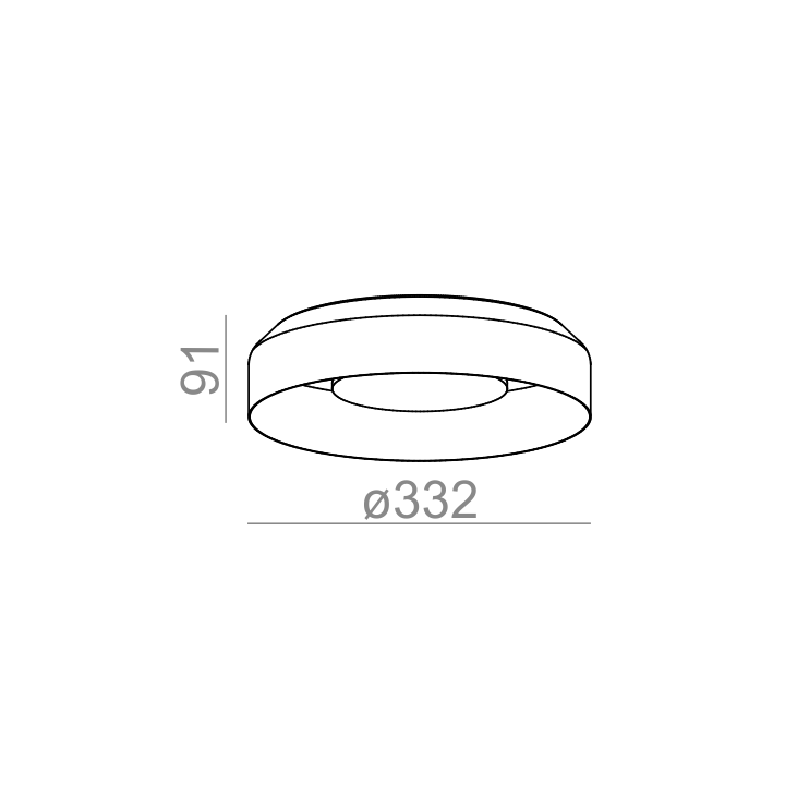 AQform REVEL dot LED 230V surface 40429 33cm