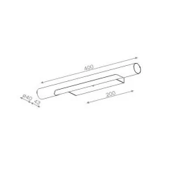 AQFORM Thin Tube 40 LED kinkiet IP20, hermetic IP44