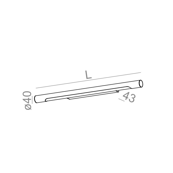 AQUAFORM Thin Tube LED wall light IP44