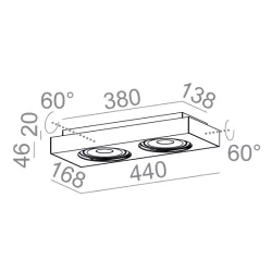 AQFORM SLEEK distance 111x2 QRLED natynkowy 40212