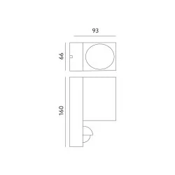 Kobi Quazar 15 LX outdoor wall light with sensor