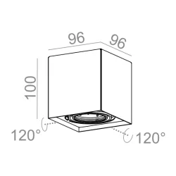 AQFORM SQUARES 50x1 230V surface 45811