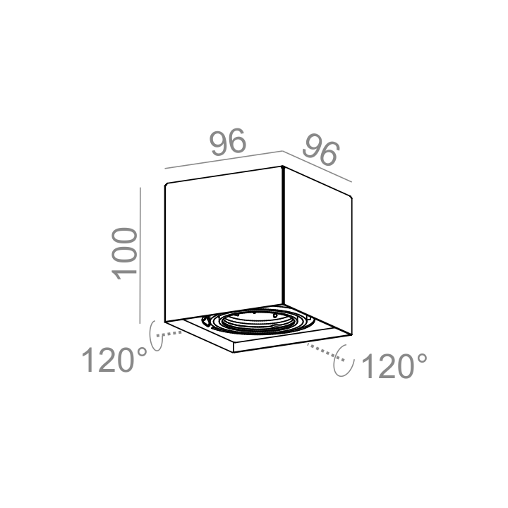 AQFORM SQUARES 50x1 230V surface 45811