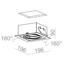 AQFORM SQUARES 111x1 wpuszczany 12V 30511